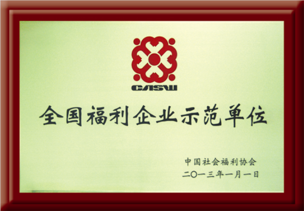 全国福利企业示范单位